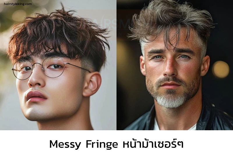 ทรงผมผู้ชาย Messy Fringe