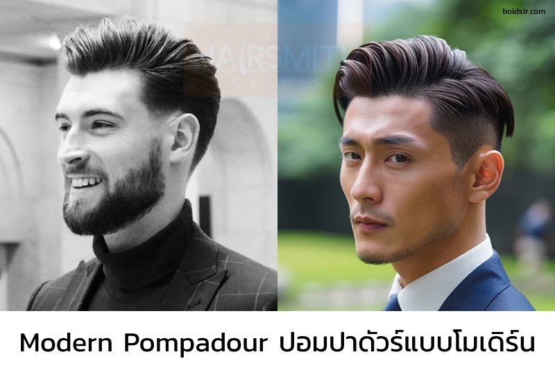 ทรงผมผู้ชาย Modern Pompadour